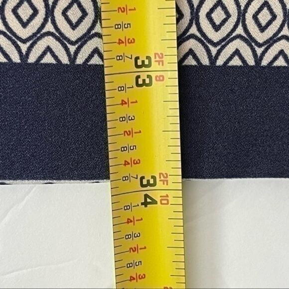 J Crew White Blue Geometric Striped Career Office Shift Dress NWOT Size 00 - Picture 12 of 12